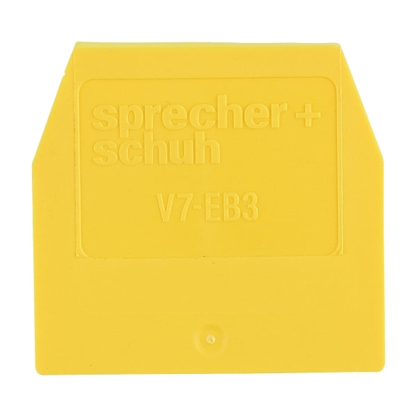 Sprecher+Schuh V7-EB3-Y End Barrier Plate Yellow [Box 50] (NEW In Box)