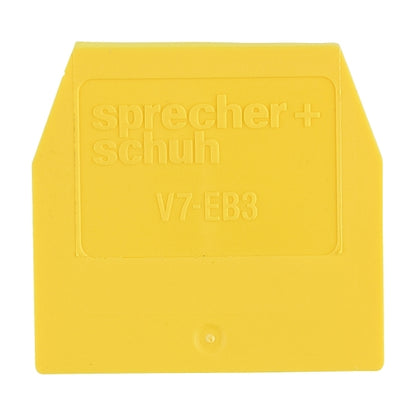 Sprecher+Schuh V7-EB3-Y End Barrier Plate Yellow [Box 50] (NEW In Box)