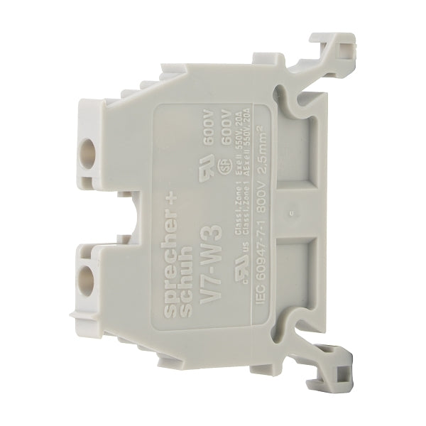 Sprecher+Schuh V7-W3 2.5mm Screw Terminal Block Grey [Set of 10] (NEW Opened)
