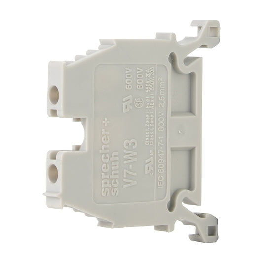 Sprecher+Schuh V7-W3 2.5mm Screw Terminal Block Grey [Set of 10] (NEW Opened)
