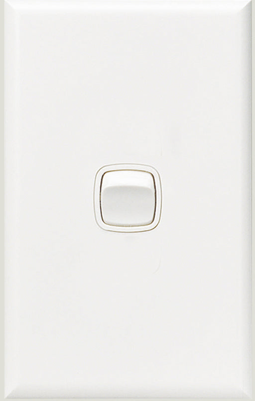 HPM XL770/1WE Excel 1 Gang Vertical Light Switch 10A 240V White (NEW Sealed)