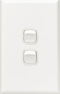 HPM XL770/2WE Excel 2 Gang Vertical Light Switch 10A 240V White (NEW Sealed)