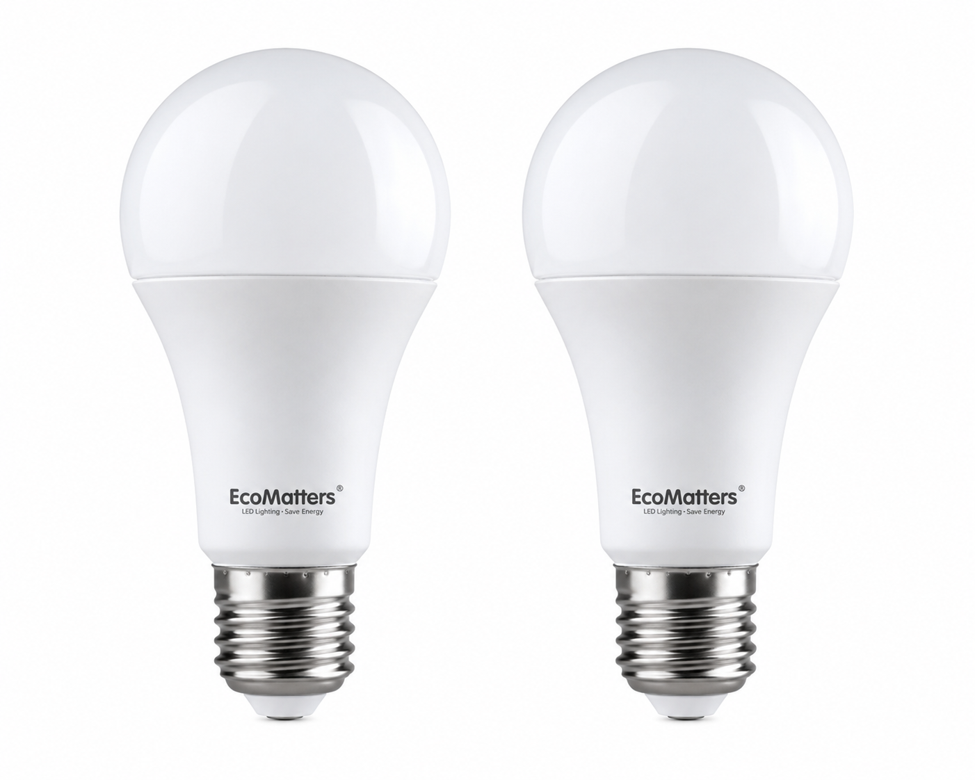 Ecomatters EM-BA60NEW06-14 [2 Pack] 6.5W LED Bulb E27 3000K Warm White (NEW)