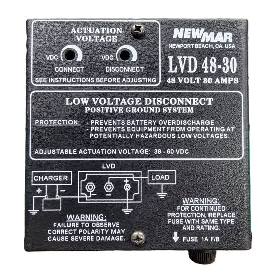 Newmar LVD 48-30 Low Voltage Disconnect 48V DC 30A Positive Ground (NEW In Box)