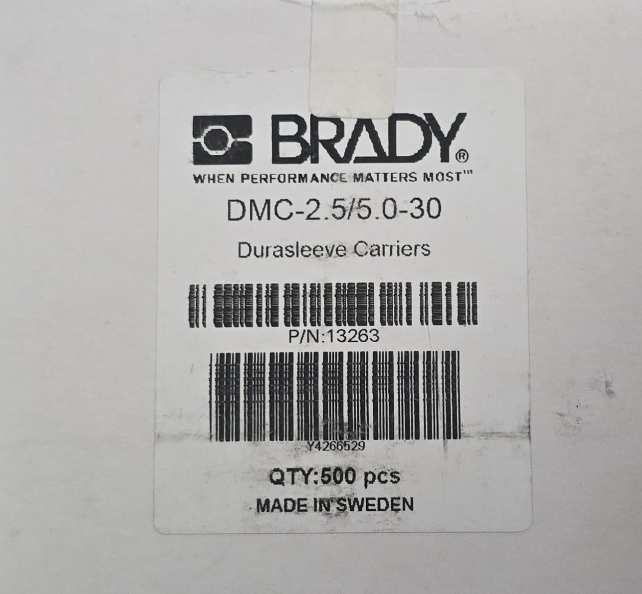 Brady DMC-2.5/5.0-30 Durasleeve carriers