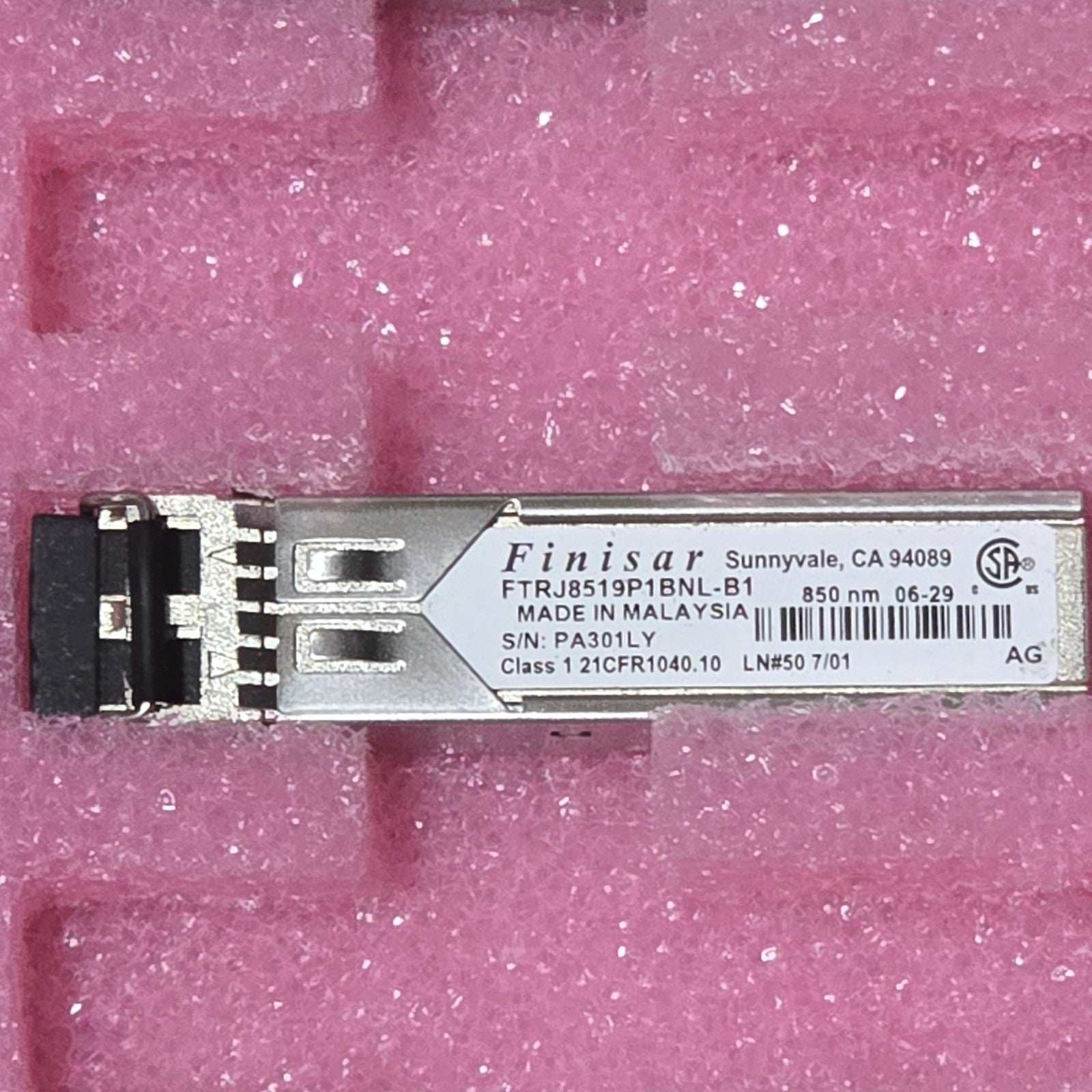 Finisar FTRJ8519P1BNL-B1 850nm SFP transceiver