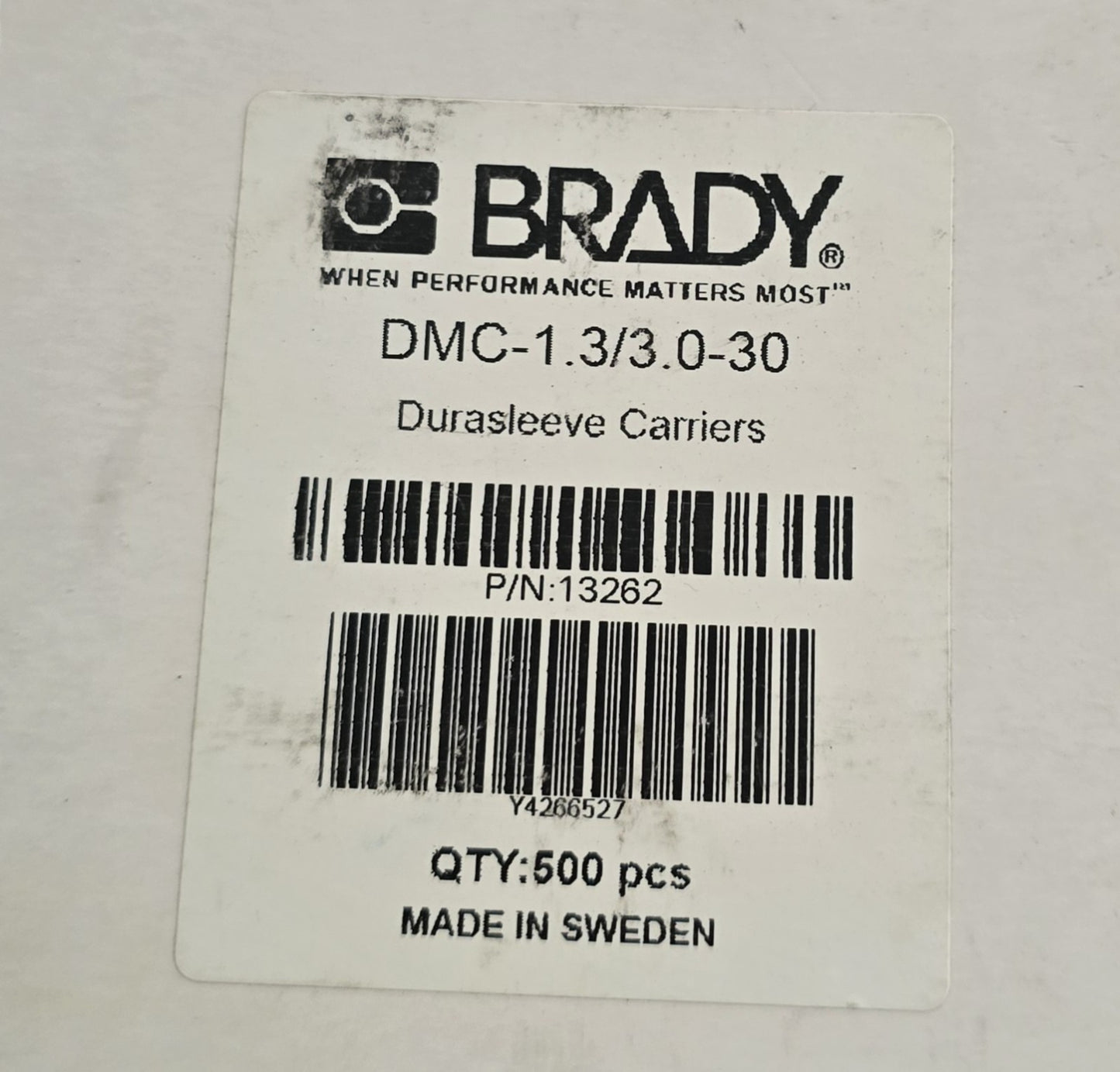 Brady DMC-1.3/3.0-30 Durasleeve carriers