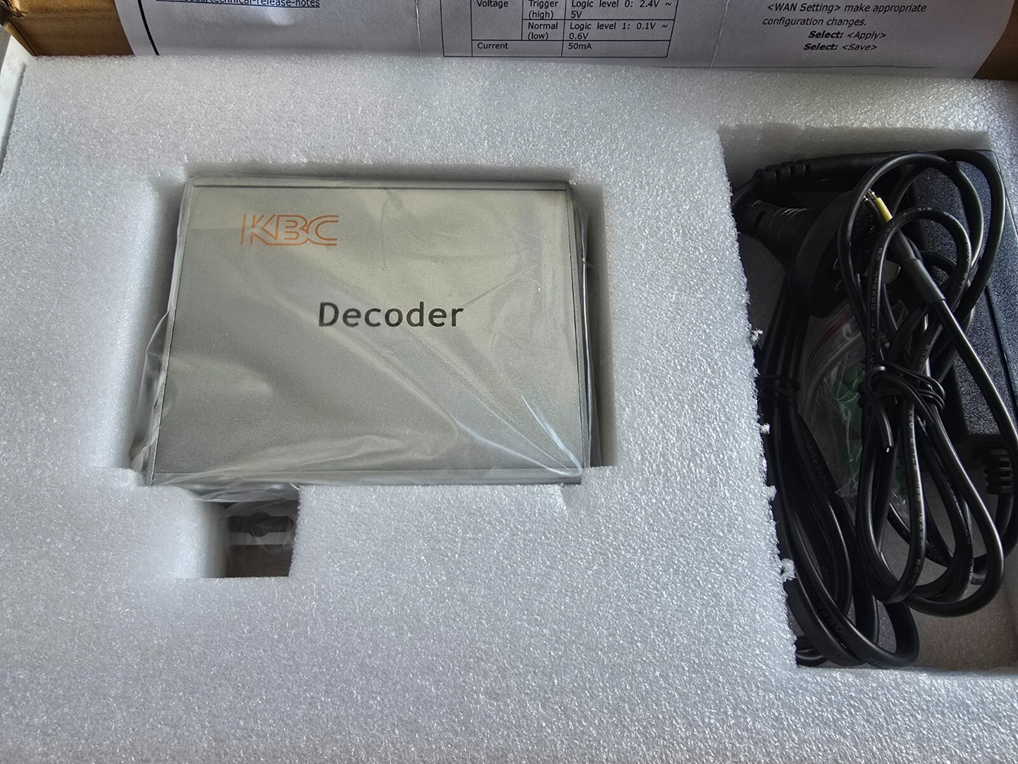 KBC DEC-A-W video over IP decoder