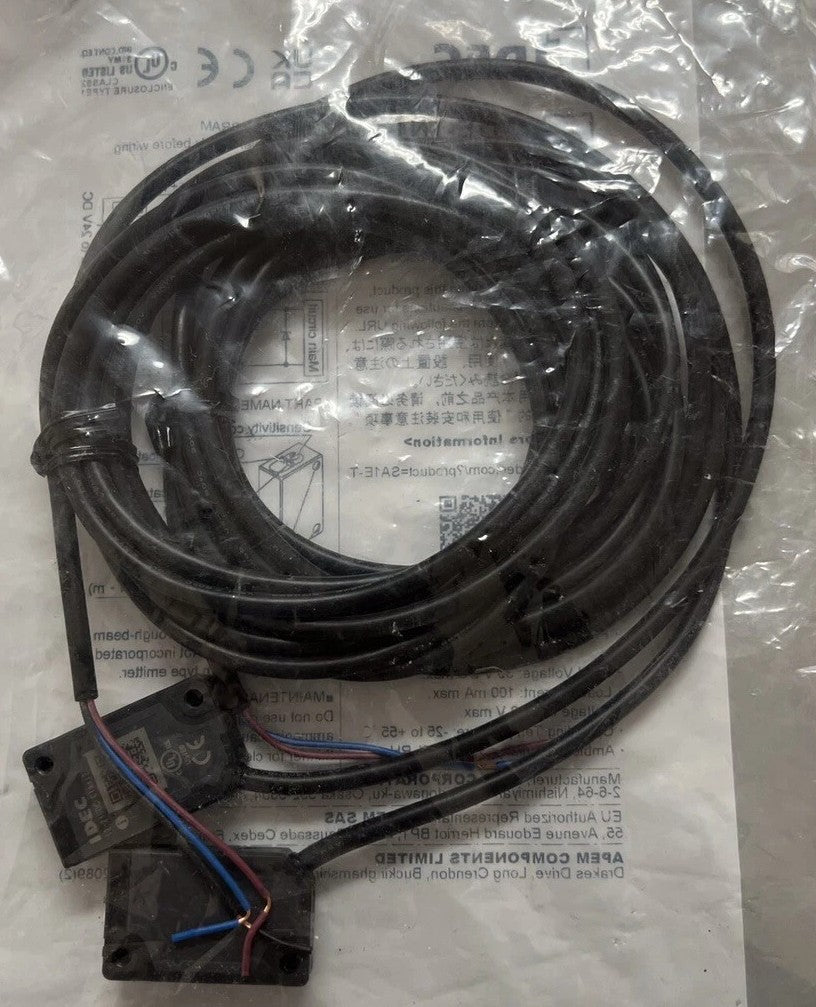 IDEC SA1E-TNR1-2M SA1E-TNP1-2M Through-Beam Sensor Pair NPN 2m (New Opened)