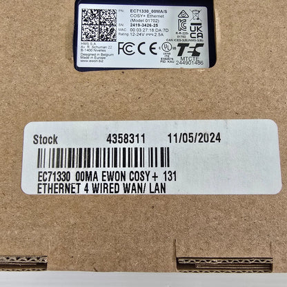 EWON EC71330_00MA/S HMS Networks Ewon Cosy+ Ethernet VPN gateway (NEW In Box)